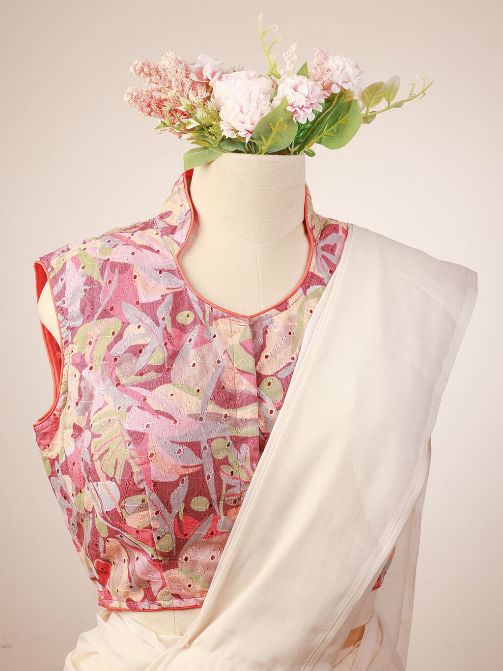 FLORAL PRINTED HAKOBA SLEEVELESS