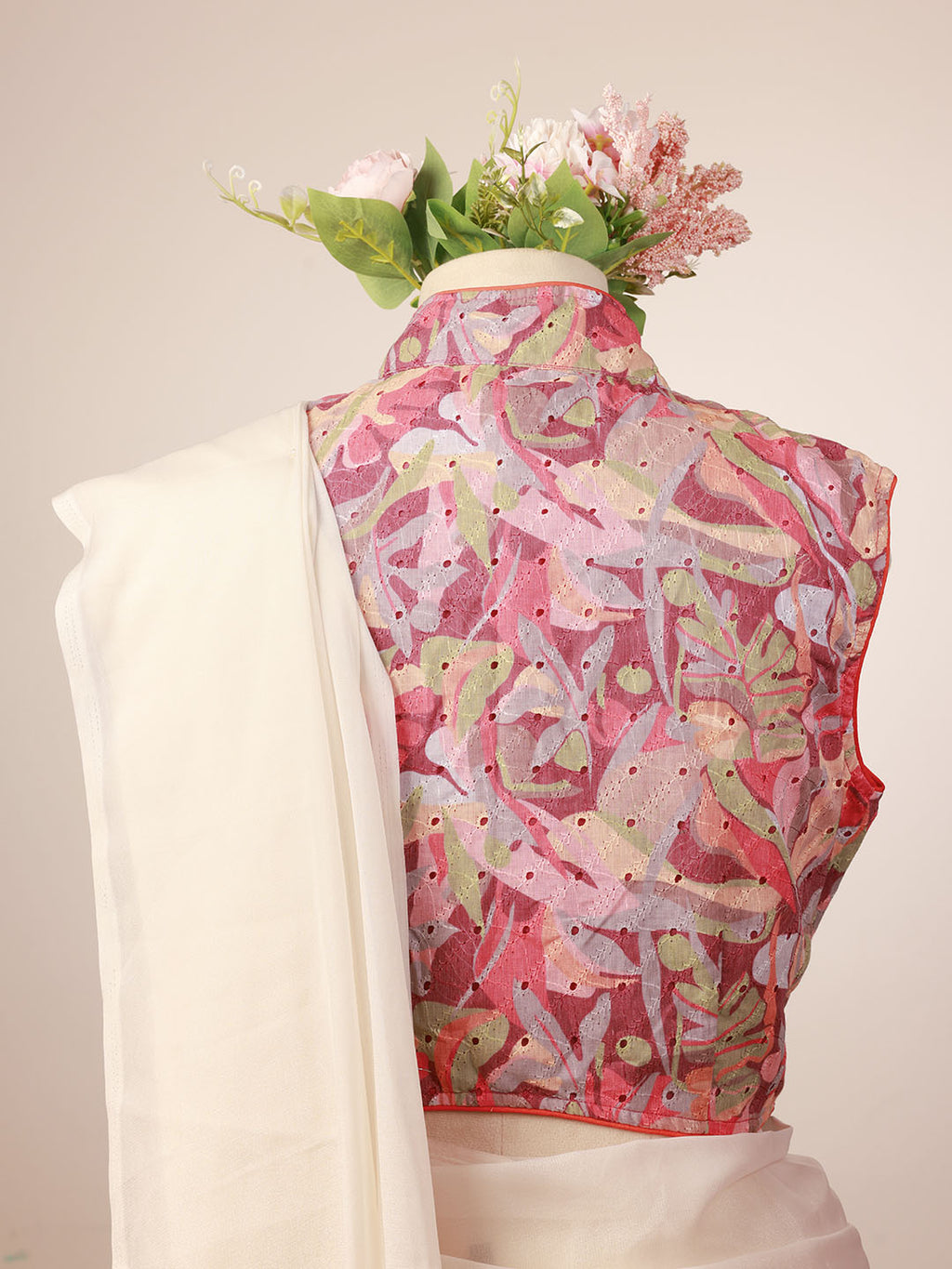 FLORAL PRINTED HAKOBA SLEEVELESS